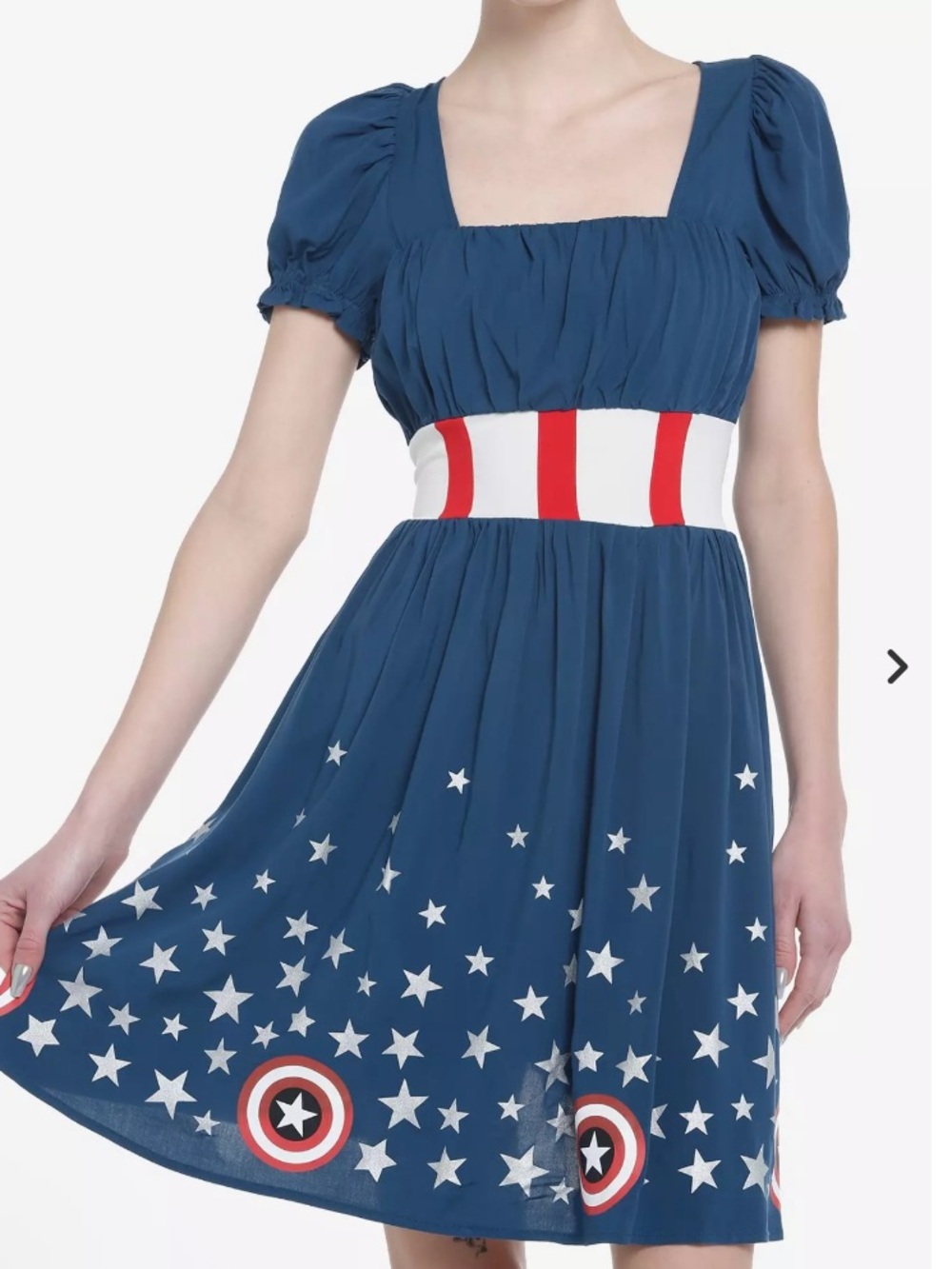 Her Universe Marvel Captain America Shield Retro Dress NWT 3X